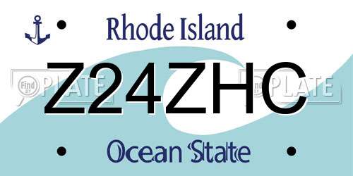 Z24ZHC Rhode Island License Plate