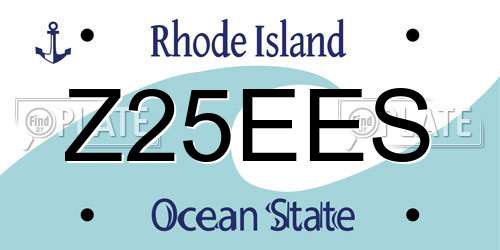 Z25EES Rhode Island License Plate