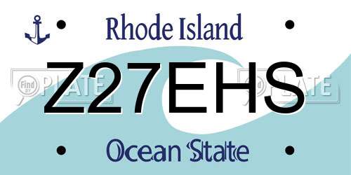 Z27EHS Rhode Island License Plate
