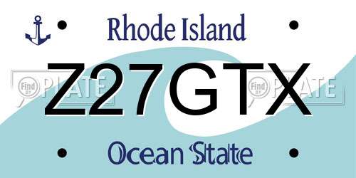 Z27GTX Rhode Island License Plate