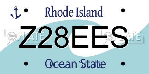 Z28EES Rhode Island License Plate