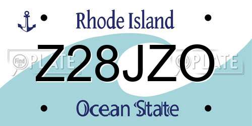 Z28JZO Rhode Island License Plate