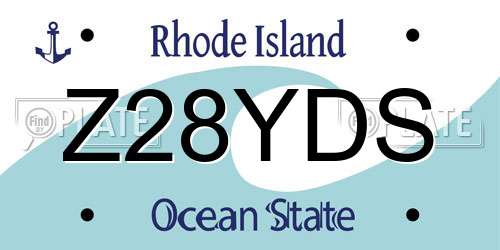 Z28YDS Rhode Island License Plate