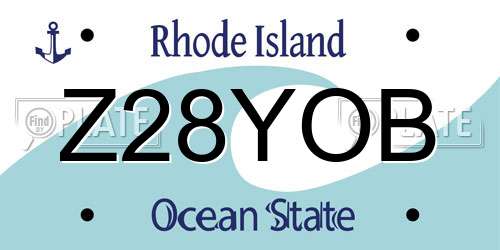 Z28YOB Rhode Island License Plate
