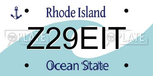 Z29EIT Rhode Island License Plate