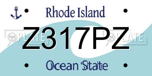 Z317PZ Rhode Island License Plate