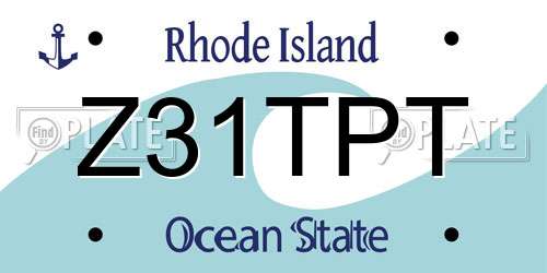 Z31TPT Rhode Island License Plate
