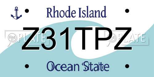 Z31TPZ Rhode Island License Plate