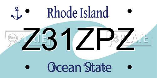 Z31ZPZ Rhode Island License Plate