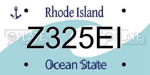 Z325EI Rhode Island License Plate