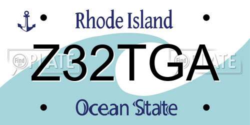 Z32TGA Rhode Island License Plate