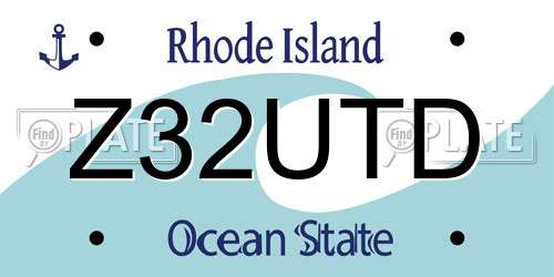Z32UTD Rhode Island License Plate