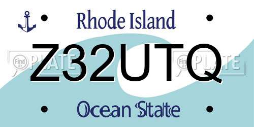 Z32UTQ Rhode Island License Plate