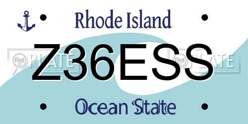 Z36ESS Rhode Island License Plate