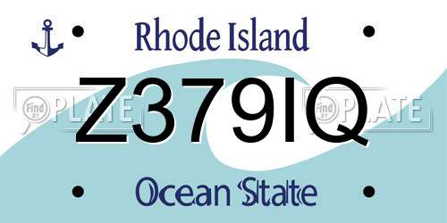 Z379IQ Rhode Island License Plate