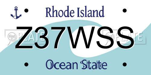Z37WSS Rhode Island License Plate