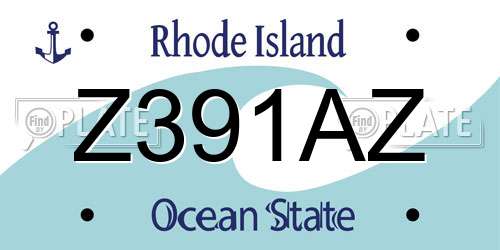 Z391AZ Rhode Island License Plate