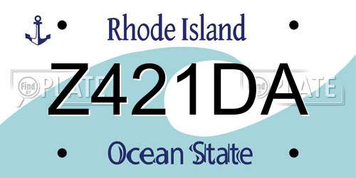 Z421DA Rhode Island License Plate