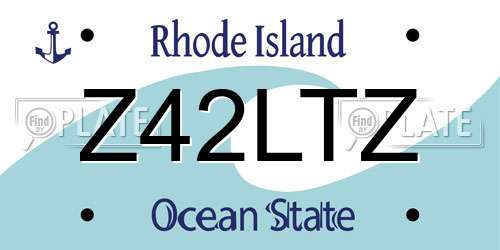 Z42LTZ Rhode Island License Plate