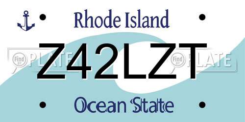 Z42LZT Rhode Island License Plate