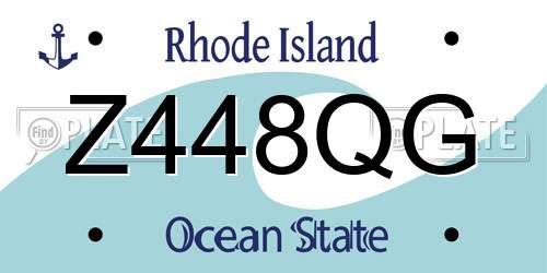 Z448QG Rhode Island License Plate