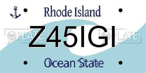 Z45IGI Rhode Island License Plate