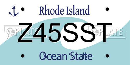 Z45SST Rhode Island License Plate