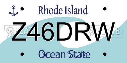 Z46DRW Rhode Island License Plate