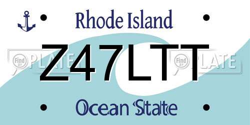 Z47LTT Rhode Island License Plate