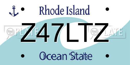 Z47LTZ Rhode Island License Plate