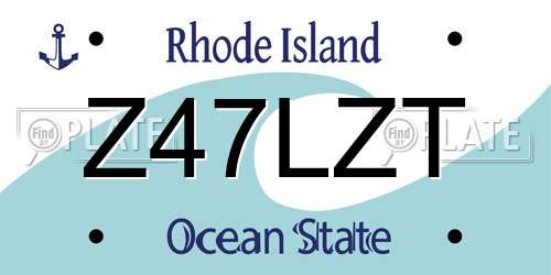 Z47LZT Rhode Island License Plate