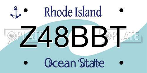 Z48BBT Rhode Island License Plate