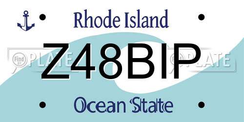 Z48BIP Rhode Island License Plate