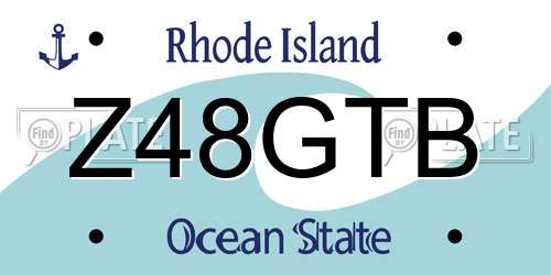 Z48GTB Rhode Island License Plate