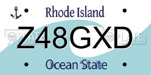 Z48GXD Rhode Island License Plate