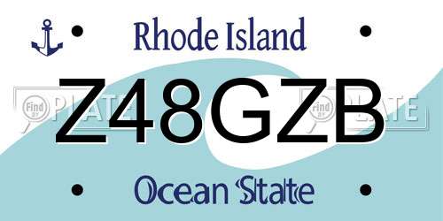 Z48GZB Rhode Island License Plate