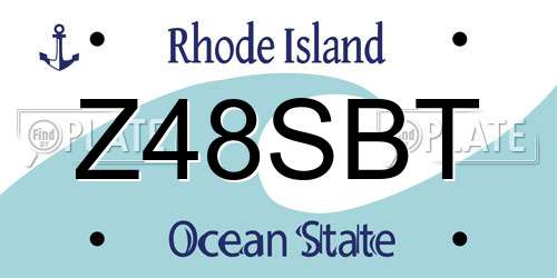 Z48SBT Rhode Island License Plate
