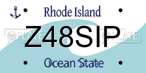 Z48SIP Rhode Island License Plate