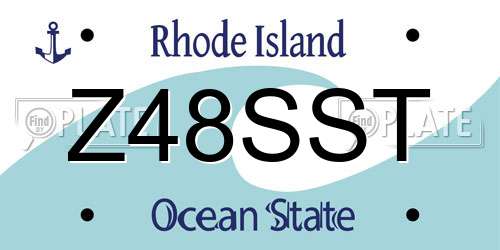 Z48SST Rhode Island License Plate