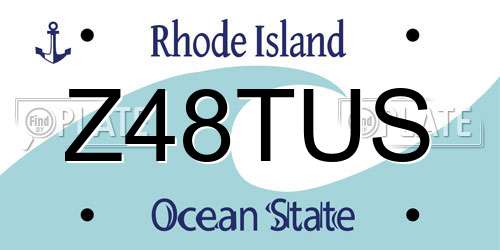Z48TUS Rhode Island License Plate