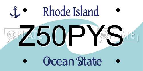 Z50PYS Rhode Island License Plate