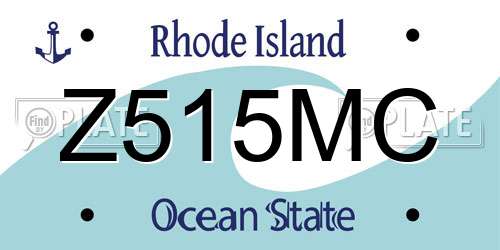 Z515MC Rhode Island License Plate