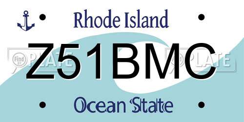 Z51BMC Rhode Island License Plate