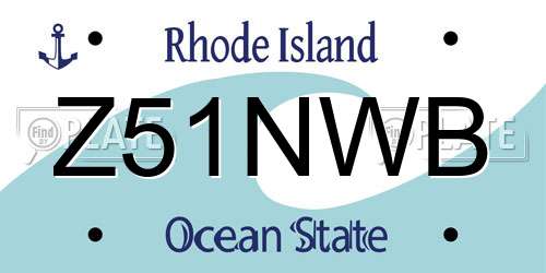 Z51NWB Rhode Island License Plate