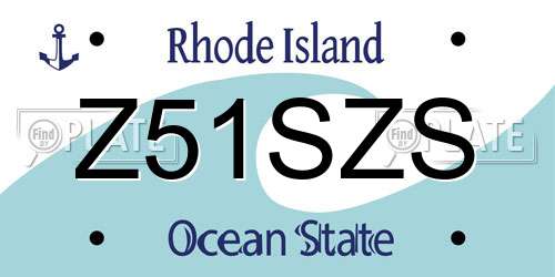 Z51SZS Rhode Island License Plate