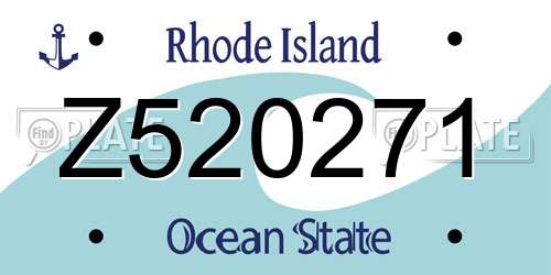 Z520271 Rhode Island License Plate