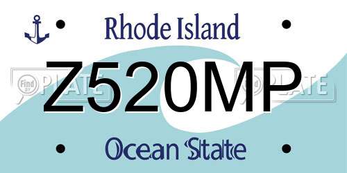 Z520MP Rhode Island License Plate