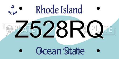 Z528RQ Rhode Island License Plate