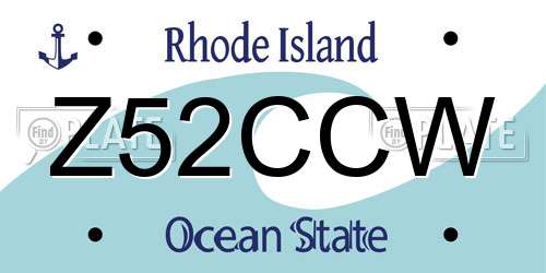 Z52CCW Rhode Island License Plate