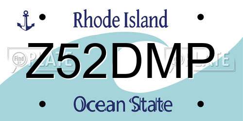 Z52DMP Rhode Island License Plate